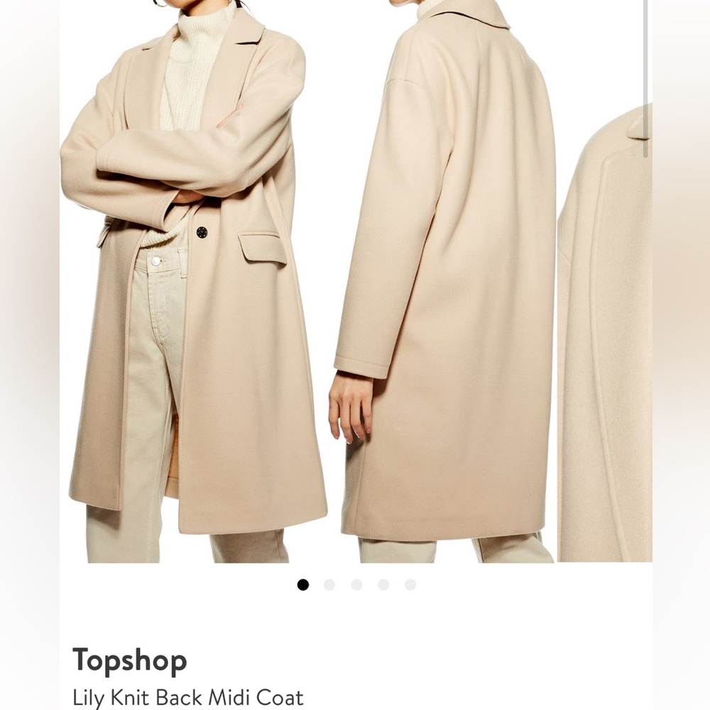 Topshop Lily Back Midi Coat
